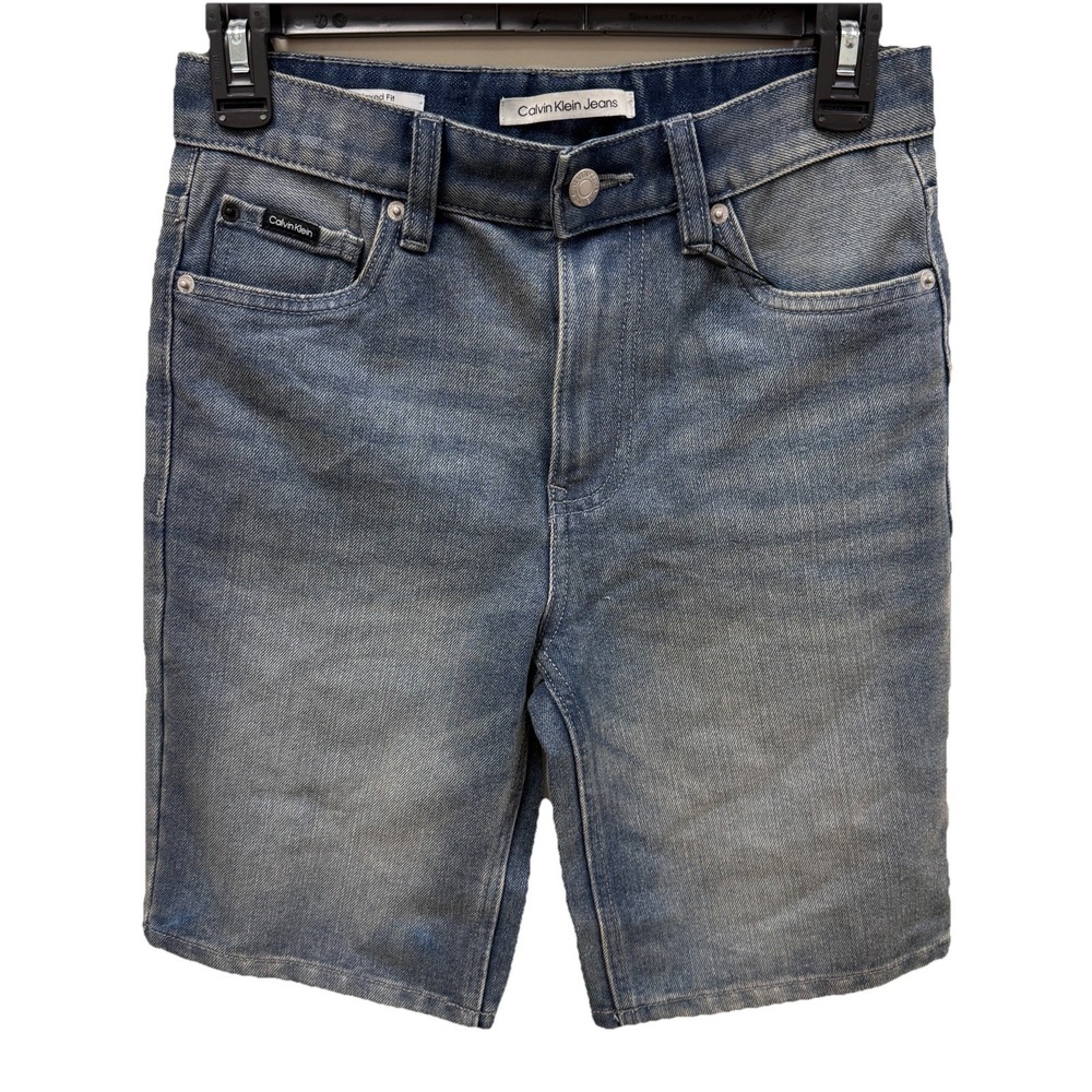 Calvin Klein Jeans Youth  Size 12 Relaxed Fit Denim Jean Shorts Medium Wash